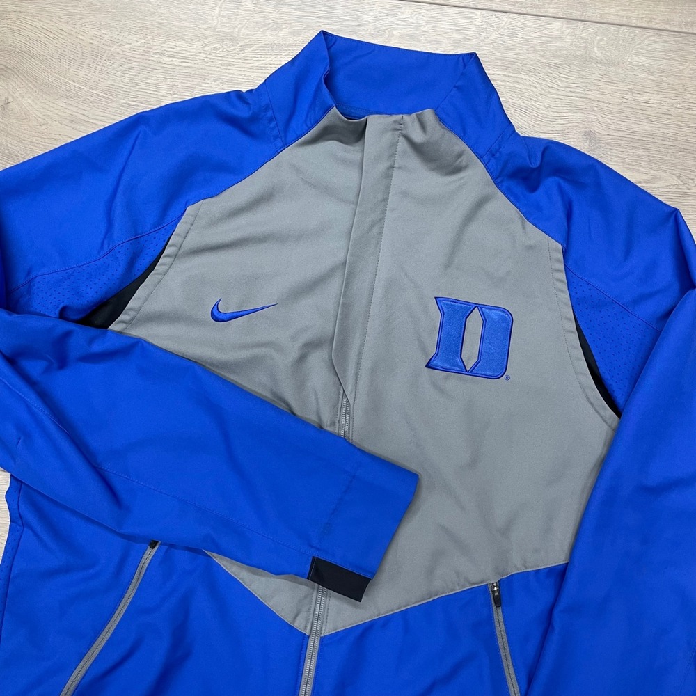 Nike Duke Blue Devils Jacket Mens Large Blue Gray Hyper Elite Dri-Fit 32023X-DK1